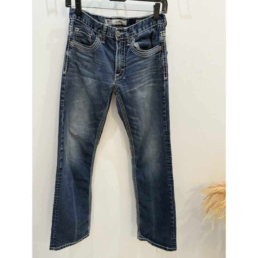 Men's Western BKE Jake Non Distressed Dark Wash Denim Jeans Size 29R